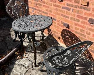 Wrought iron bistro set