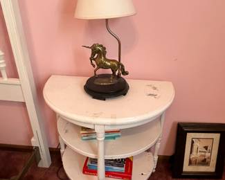 White painted side table