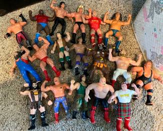 Vintage wrestling figurines