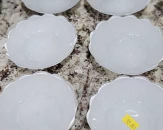 Turkish frosted side bowls set of six very rare