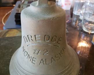 BRASS BELL FROM A DREDGE IN NOME ALASKA