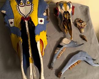 Collection of Painted Skulls $150