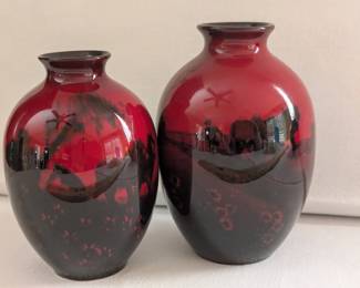 Royal Doulton Flambe #5 : pair of 2 vases