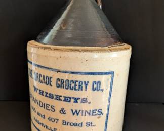 The Arcade Grocery Co. Whiskey jug
