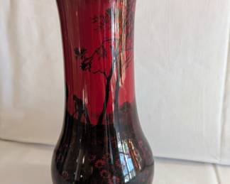 Royal Doulton Flambe #1 : vase with plowing scene