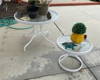 outdoor tables, plants