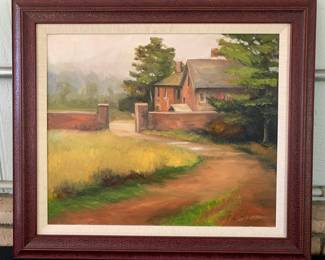 TH073VRural Painting by Robert White, possibly original oil