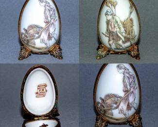 Limoges Footed Egg