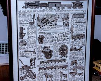 LARGE FRAMED SEARS CATALOG PAGE