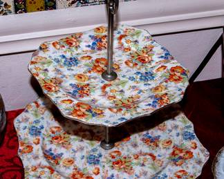 TWO TIER SERVING TRAY