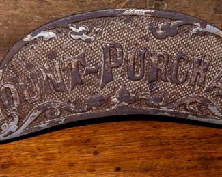 CAST METAL SIGN - AMOUNT PURCHASED