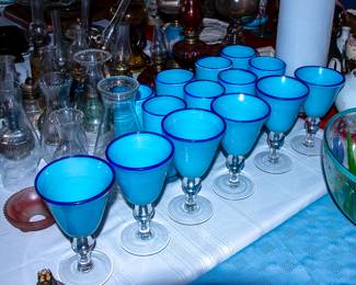 BEAUTIFUL BLUE STEMWARE