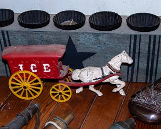 CAST IRON HORSE AND BUGGY