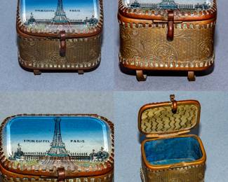 Antique Eiffel Tower Pill Box