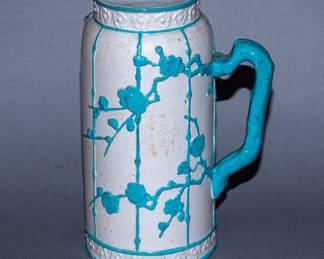 PINDER BOURNE JAPANESE SPRAYS PRUNUS TURQUOISE RELIEF JUG