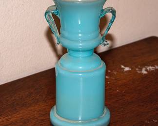Vintage Blue Opaline Vase