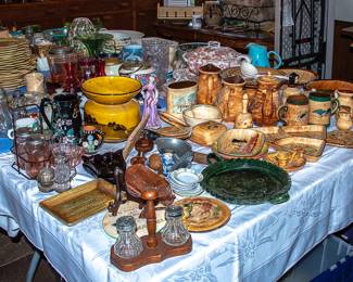 TABLES OF CERAMICS AND GLASSWARE!!