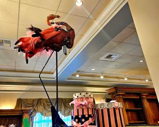 Flamingos display