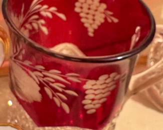 ANTIQUE BOHEMIAN GLASS 