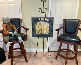 Mikhail Darafeer, bar stools  4 matching w/ arms, 2 matching with out arms 