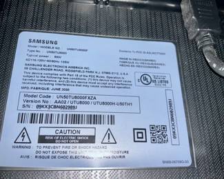 50" Samsung TV, UN50TU8000FXZA