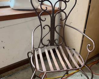 Metal, Wrought Iron Chair 