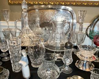 Waterford,  crystal, decanters, pitchers