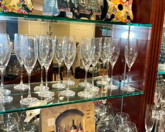 Champagne glasses, brandy glasses, bar ware, 