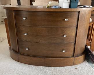 End of the bed mechanical tv stand - it is a custom made piece where the tv pops up and can rotate - this piece is heavy and fabulous!
