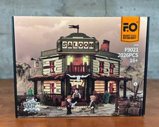 A sealed Funwhole Western Saloon set. 2026 pieces, Western Saloon is inspired by classic western culture. The design team respected historical facts and added innovative building block designs during the design process, allowing players to experience the authentic western culture in a new way and making it a wonderful collectible. F9021