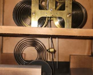 Seth Thomas clock inner workings.