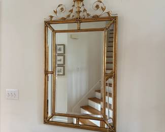 C2-$250. Double Rectangle Entry Mirror. Excellent Condition with one minor imperfection noted. Measures 32.25" W x 58" T