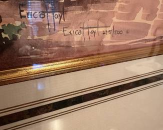 C45- $30.  Erica Hoyt Signed and numbered Print. Measures 32.5" x 28". 