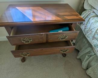 C49 - $50.  Thomasville Nightstand. Measures 29" wide x 17" deep x 26.5" tall. 