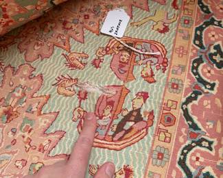 C29- $125 Pair. Solid Frame Chairs and Ottoman.  One has minor tear in the seat.  Measures 29" wide x 25" deep x 42" tall. Ottoman measures 29" wide x 20" deep x 15" tall. 