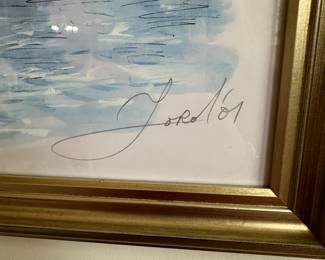 C7- $35.  Beautiful Jorel (street artist) "Paris" art.  Measures 27.75" wide x 20.75 tall. 