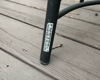 C39- $600 Brown Jordan Patio set. Table w/umbrella, 5 Chairs, 2 ottomans and side table.  Good sturdy condition needs a cleaning and a few chairs need to be re painted. 