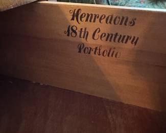 C35 - $175.  Henredon 18th Century Portfolio Collection.  3 drawer Small Chest. Measures 21" wide x 17" deep x 24" tall. 