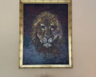 C31- $125. Local Artist Iris Elaine Original Painting. Measures 42" wide x 52" tall. Please have plans to move - will probably not fit in your backseat!