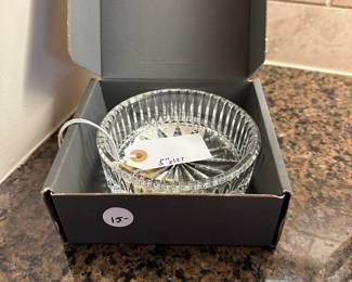 C56- $15. Waterford Somerset Wine Coaster. Measures 5" round  x 1.5" tall. 