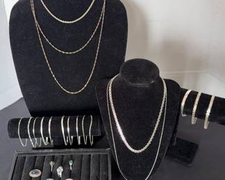  05 Sterling Necklaces, Bracelets and Rings