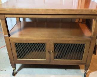  02 MCM Bar Storage Cart On Casters With Extension Top