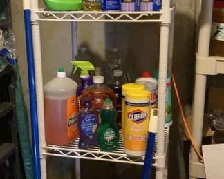 Cleaning Supplies, Kitchen Foil Pans  Wire Shelf Unit