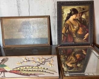 MCM Pebble Art, Mexican Art La Conqueta, Framed Beloved Mirror