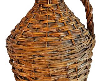 Vintage Wicker Demijohn Bottle