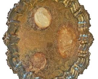Large Sheffield Silver Plate Handled Tray