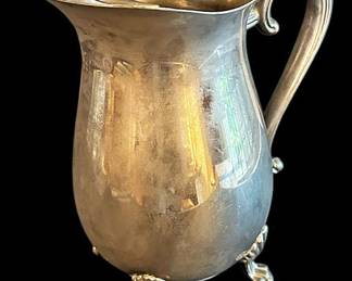 Silver Plate Footed Water Pitcher