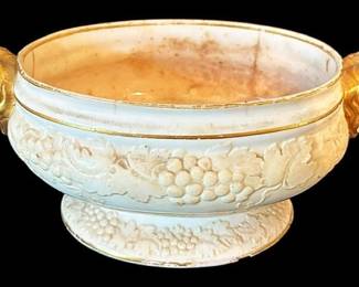 Antique Longport Porcelain Lions Head Bowl