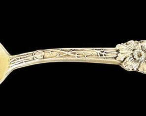 Vintage Sterling Silver Engraved Teaspoon