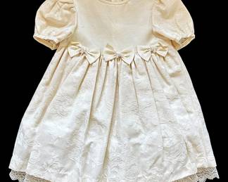 Vintage Childs Formal White Dress